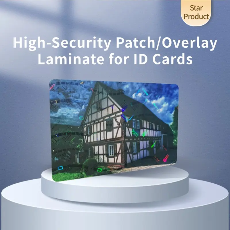 High-Security Patch/Overlay Laminate for ID Cards